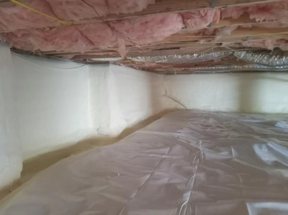 Crawl space encapsulation with closed-cell spray foam for Spray Foam Roofing in Harper Woods